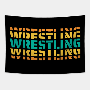 3d wrestling lettering -  wrestling quote Tapestry