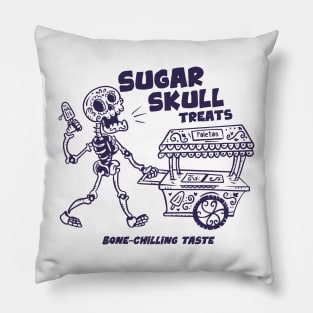 Sugar Skull Treats // Funny Day of the Dead Ice Cream Cart Pillow