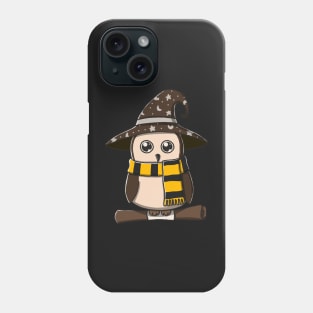 Cute Brown Owl In Witch Costume Phone Case
