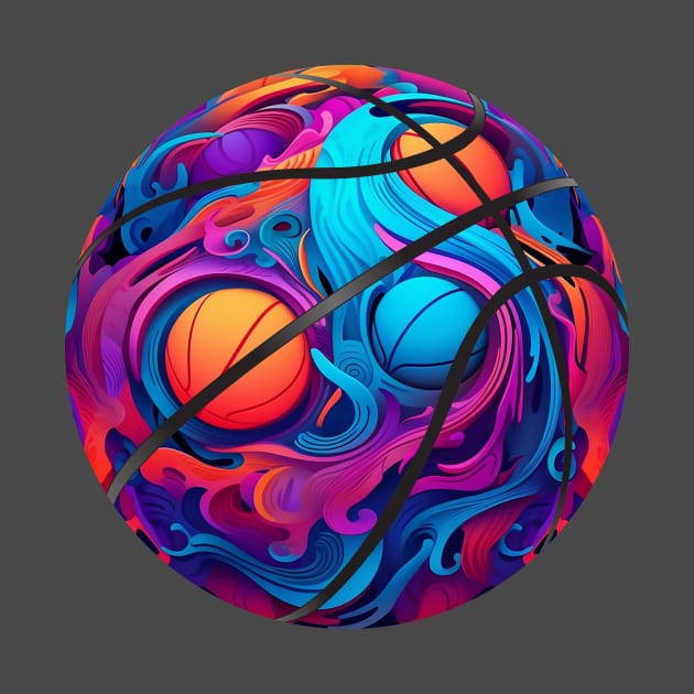 Psychedelic Basketball by DavidLoblaw