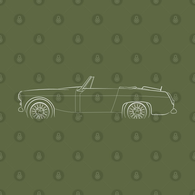 1969 MG Midget MKiii - profile stencil, white by mal_photography