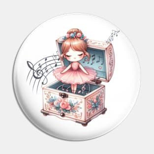 Music Box Ballerina Pin