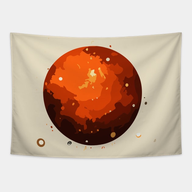 Mars The Red Planet Tapestry by #eeeaaaf