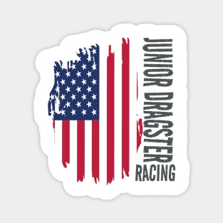 Junior Dragster Racing American Flag USA Magnet