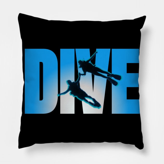 Scuba diving t-shirt designs Pillow by Coreoceanart