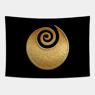 Ibaraki Prefecture Symbol in Gold Faux Tapestry