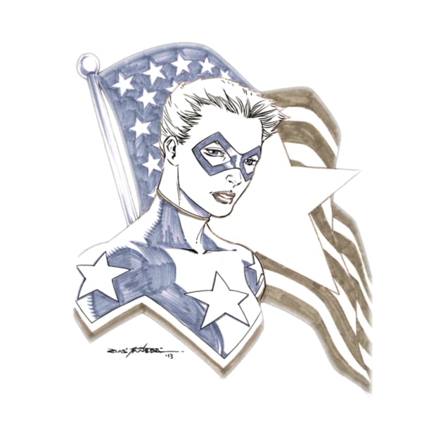 Lady America Art Shirt by ZenithComics