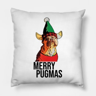 Funny Merry Pugmas Pillow