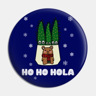 Ho Ho Hola - Eves Pin Cacti In Christmas Bear Pot Pin