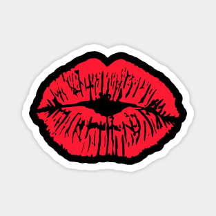 Red lips lipstick Kiss Magnet