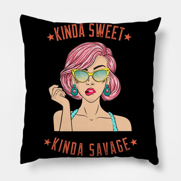 Sweet Sassy Tees Pillow by BeeZeeBazaar