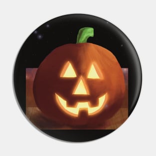 Pumpkin on a Dark Night Pin