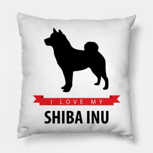 I Love My Shiba Inu Pillow