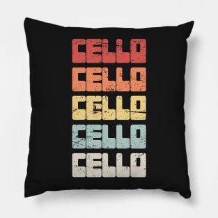 Vintage CELLO Text Pillow