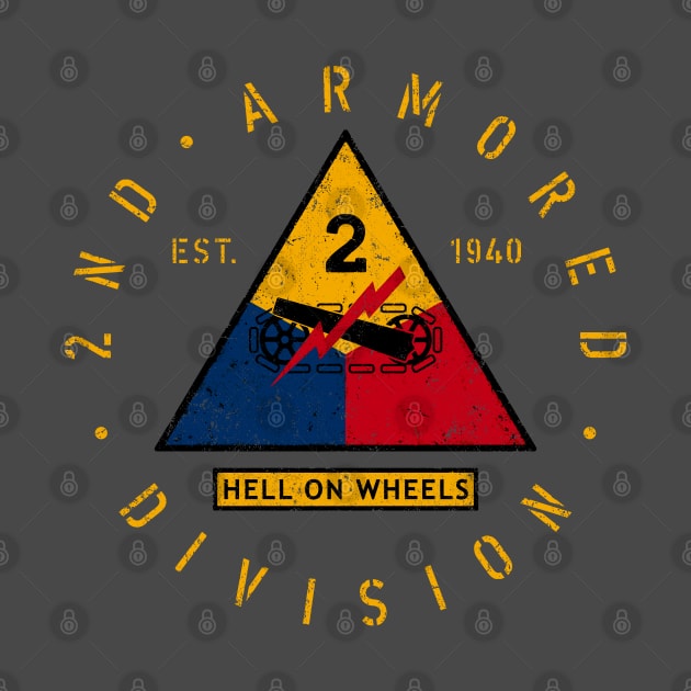 2nd Armored Division - Hell on Wheels by 909 Apparel