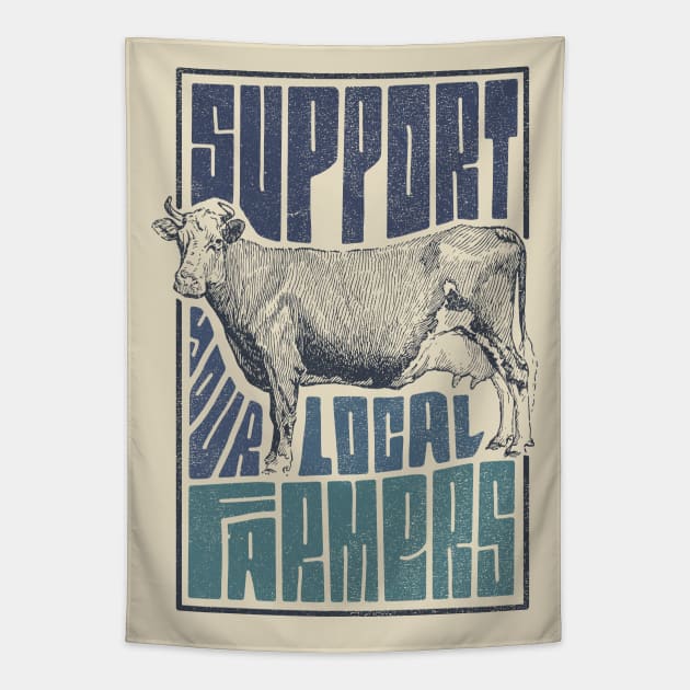 Support Your Local Farmers Tapestry by theprettyletters