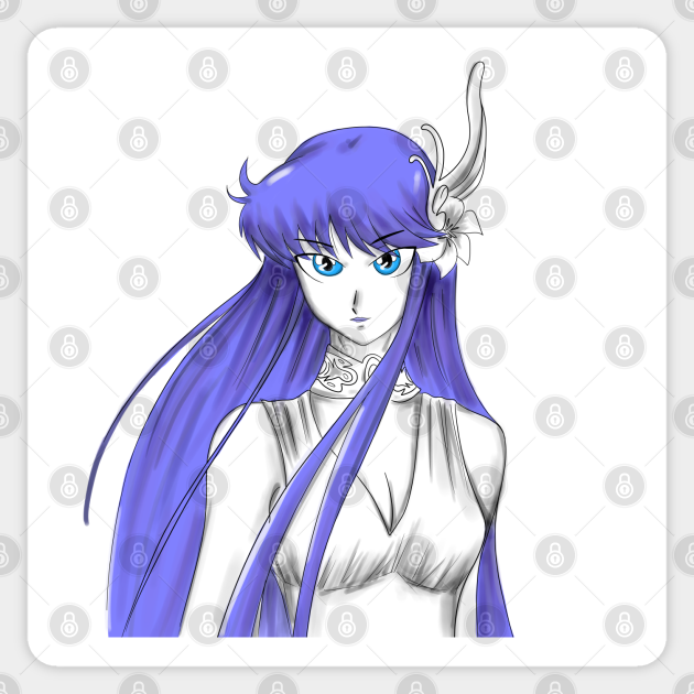 Saori Kido The Athena Gold Goddess Saint Seiya Sticker Teepublic Watch the best short videos of saori kido(@saorikido6). teepublic
