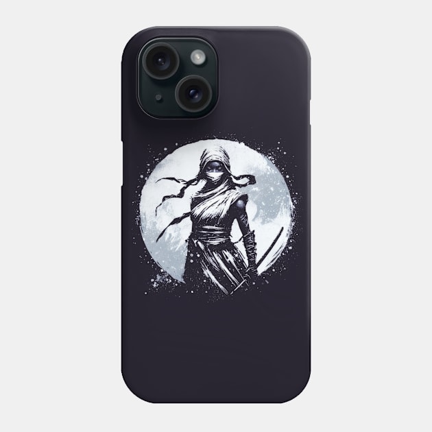 Black Ninja Girl Phone Case by Genbu