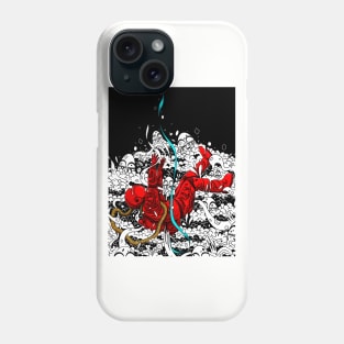 The Falling Astronaut (Red) Phone Case