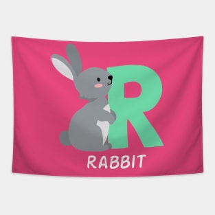 Rabbit Alphabet R funny Tapestry