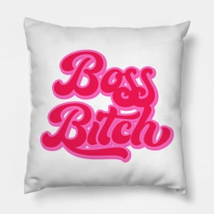 Boss Bitch Pink Aesthetic Pillow