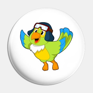 Parrot Pilot Pilot hat Pin