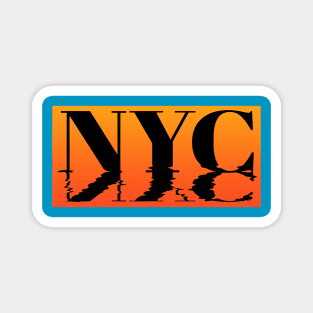 NYC text sink effect Magnet