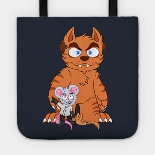 Dr Catnip and his monster cat MouseTrap Tote