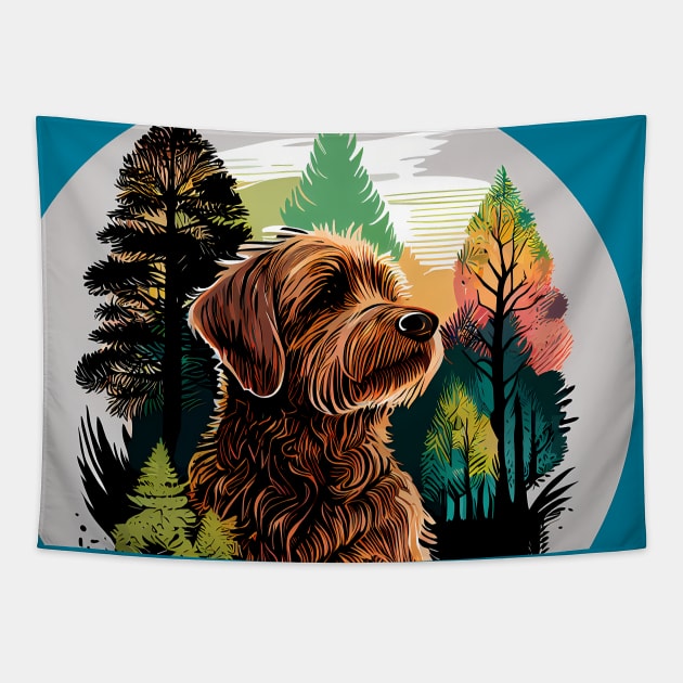 Rescue Dog Together With Nature Bubble Bonsai Tapestry by Amour Grki