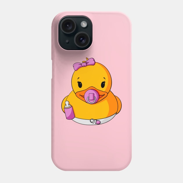 Baby Girl Rubber Duck Phone Case by Alisha Ober Designs