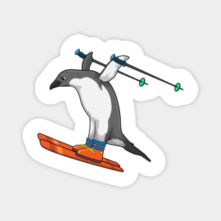 Penguin Ski jumper Ski Magnet
