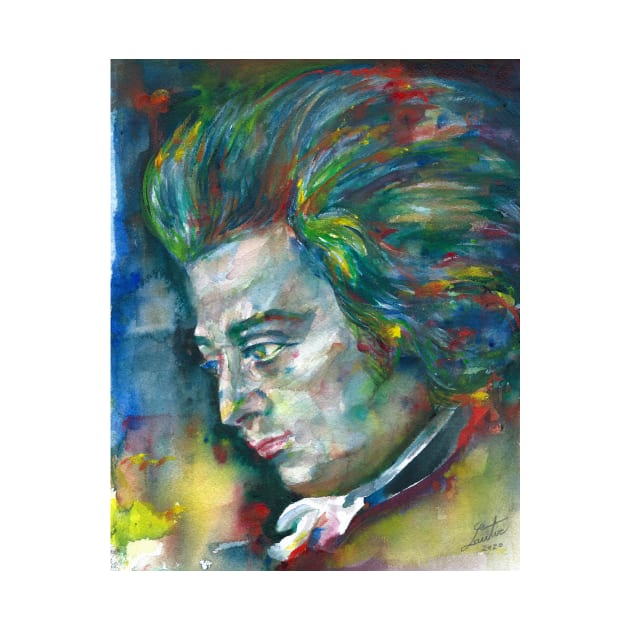 WOLFGANG AMADEUS MOZART watercolor portrait.1 by lautir