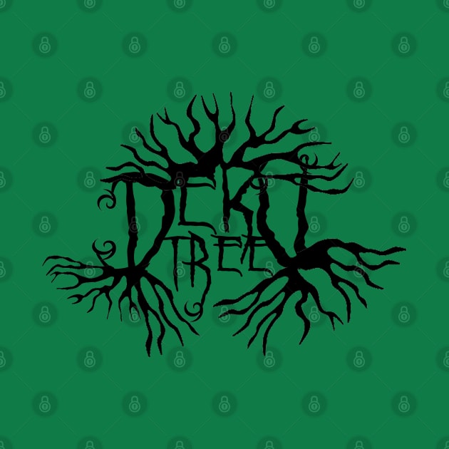 Deku Tree Black Metal Logo by red-leaf