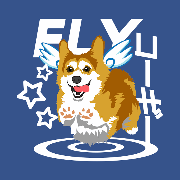 Corgi Fly by DezainShatsu