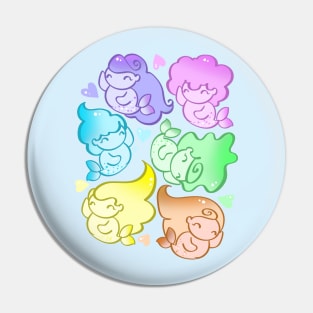 Rainbow Merfolk Pin