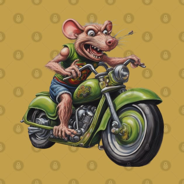 Mean    Rat on bike by CS77