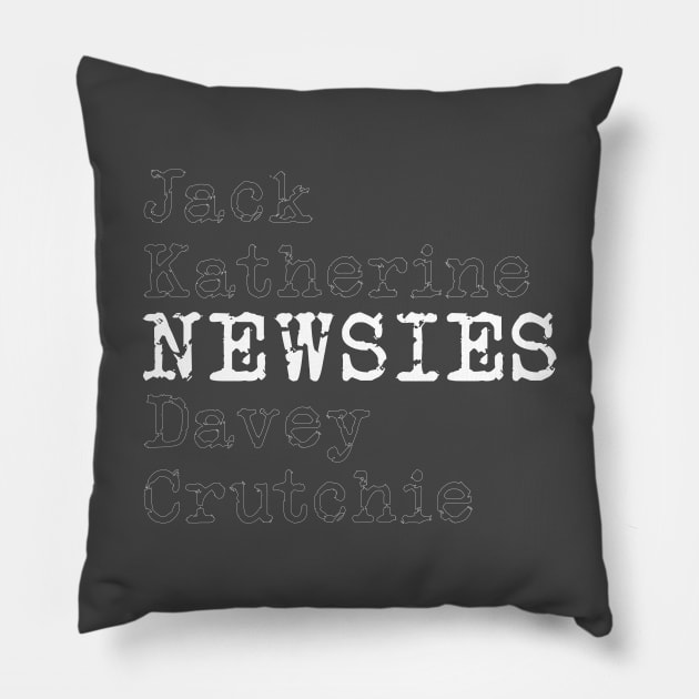 Newsboys and Reporter Pillow by OffBookDesigns