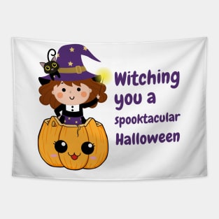 Witching you a spooktacular halloween Tapestry