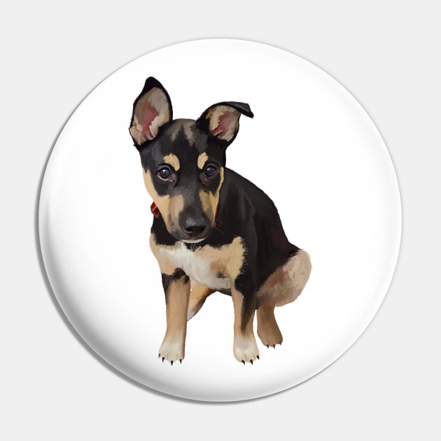 Shepherd Mix Puppy Pin by Booneb