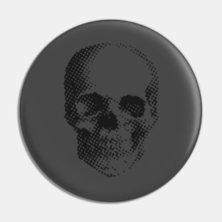 Halftone Skull Rock Pin