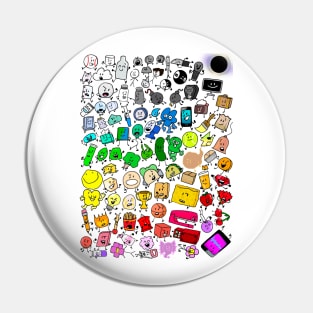 BFDI Inanimate Insanity All Characters (Transparent) Pin