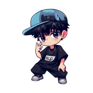 Hip hop style anime boys funny T-Shirt