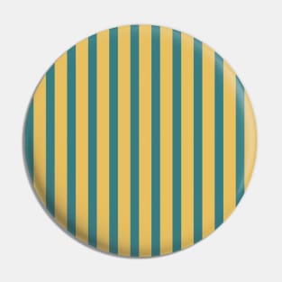 Abelard | Yellow and Teal Stripes Pattern Pin