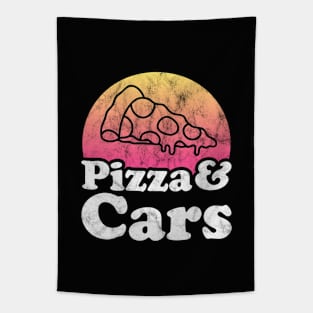 Pizza Lover Pizza and Cars Tapestry