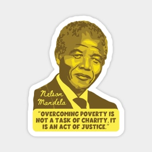 Nelson Mandela Portrait And Quote Magnet