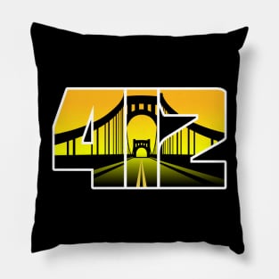 412 Black and Gold Bridge Pillow