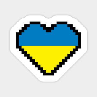 Ukraine Flag Pixel Art, Ukranian Flag  pixel art Magnet