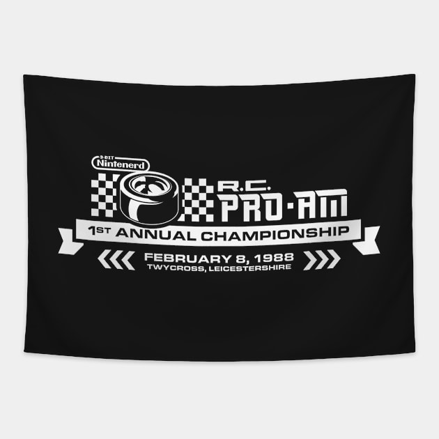 8-Bit Nintenerd R.C. Pro Am Championship Tapestry by neudesigns
