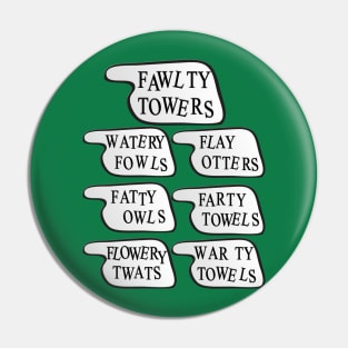 Watery Fowls, Flay Otters, Fatty Owls, Farty Towels, Warty Towels Pin