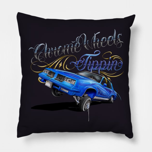 Chrome Wheels Tippin Pillow by BAHMcreations